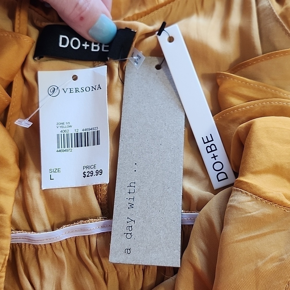 NWT DO+BE MUSTARD YELLOW TOP SIZE LARGE - Picture 8 of 12